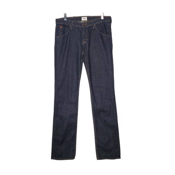 Hudson Carly Straight Leg Flap Pocket Denim Jeans Blue Dark Lisa Size 30 New - Picture 1 of 12